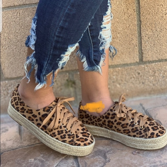 NIB Animal print platform espadrilles sneakers - Picture 3 of 3
